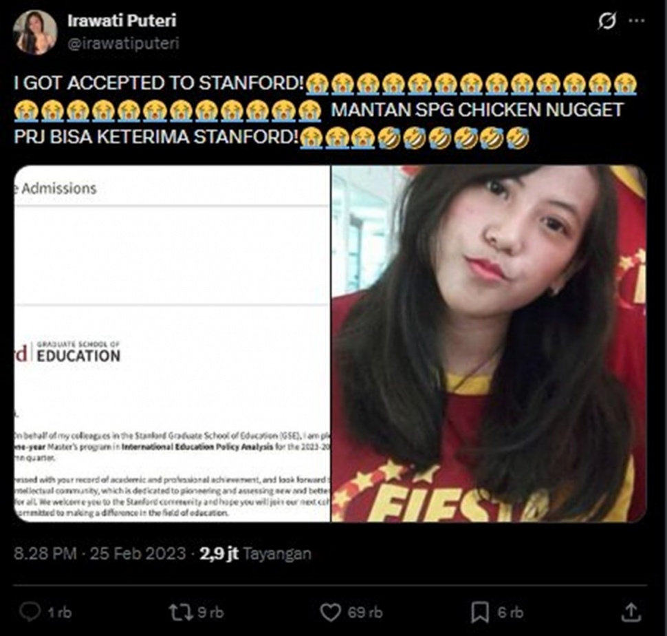 sosok Irawati Puteri (X/@irawatiputeri)