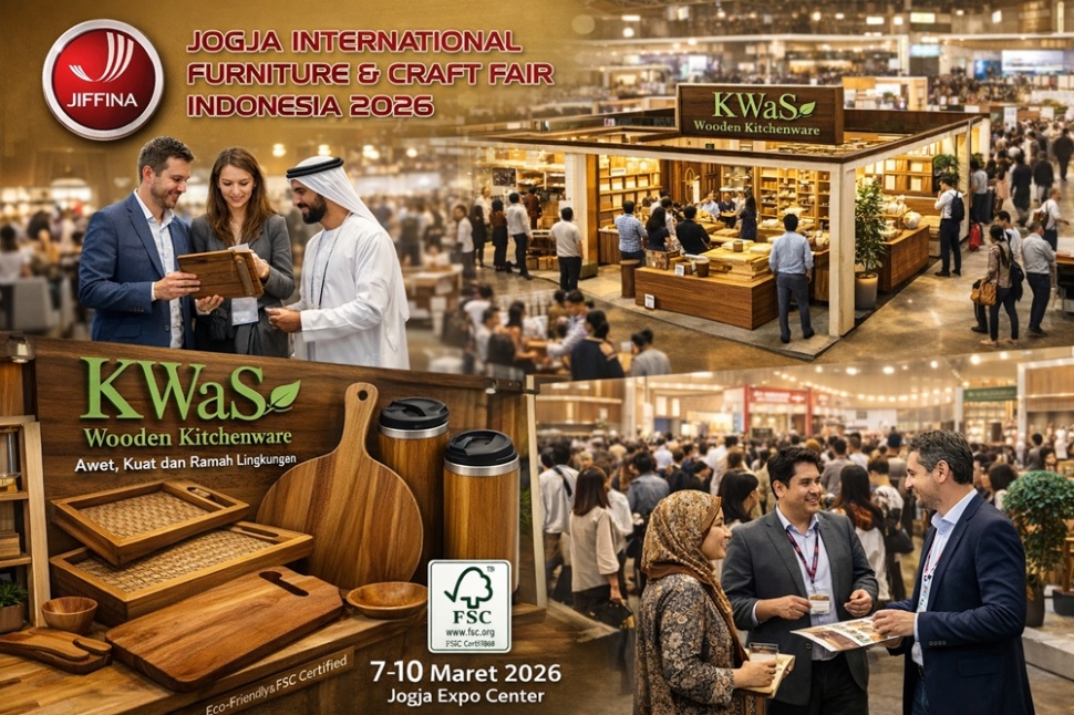 KWaS memperkenalkan konsep KWaS Omah Kayoe yang menghadirkan rangkaian peralatan dapur unggulan dengan tiga nilai utama: awet, kuat, dan ramah lingkungan. (Dok. KWaS)