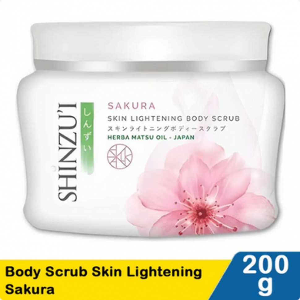 Shinzu&rsquo;i Body Scrub Skin Lightening Sakura 200 g (Klik Indomaret)