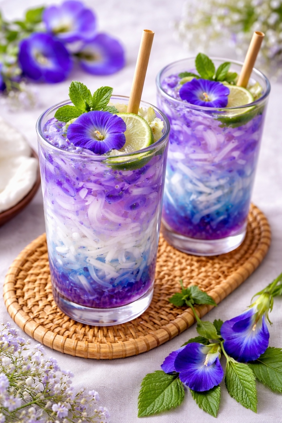 Ilustrasi takjil warna biru [ChatGPT]