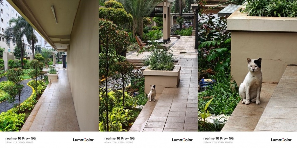 Tangkapan mode normal menggunakan zoom 1x; 3,5x; 10x