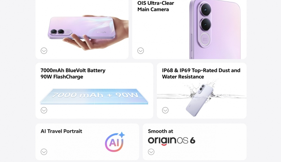 Spesifikasi Vivo V70 FE. (Vivo)