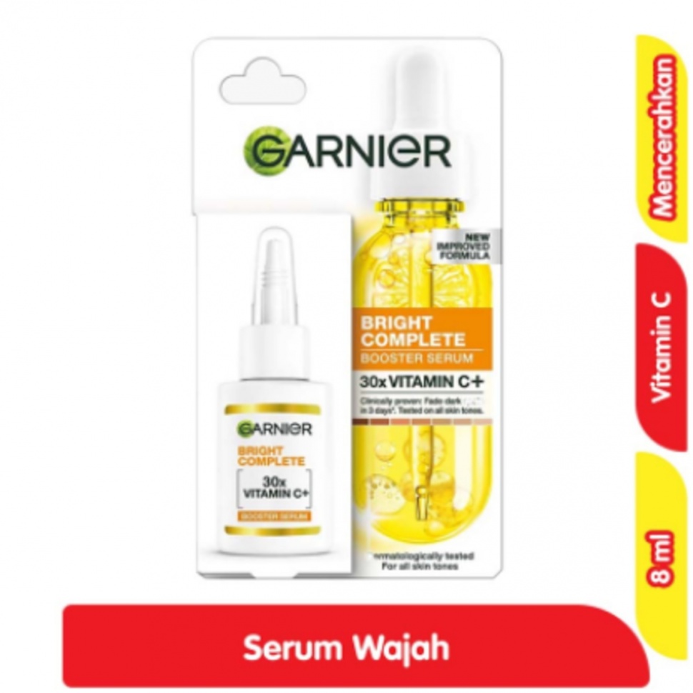 Garnier Bright Complete Booster Serum Pencerah Wajah 30X Vit C (8 ml)