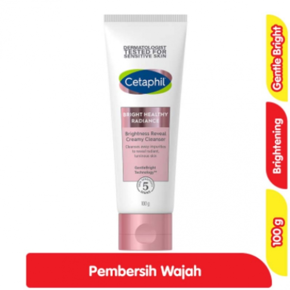 Cetaphil Pembersih Wajah Creamy Bright Healthy Radiance (100 ml)