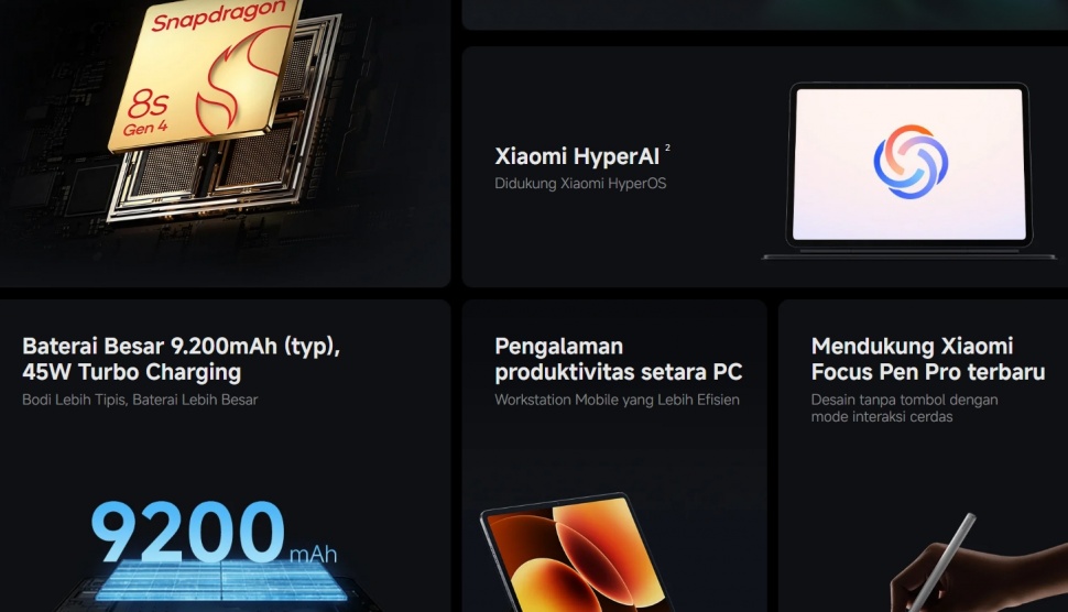 Spesifikasi Xiaomi Pad 8. (Xiaomi)