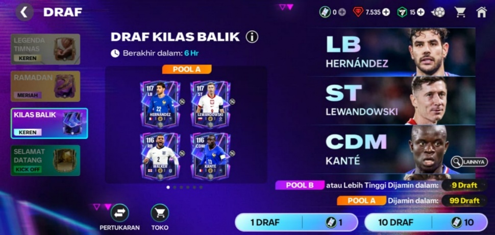 Draf Kilas Balik FC Mobile. (Suara.com/ Rezza Rachmanta)