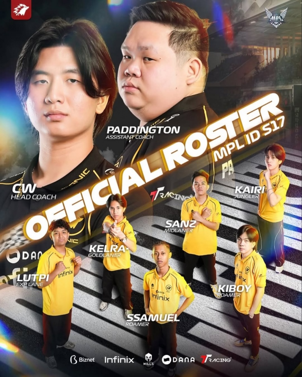 Roster ONIC di MPL ID Season 17. (Instagram)