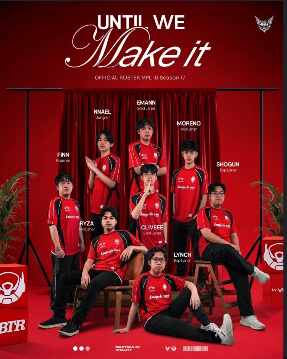 Roster BTR di MPL ID Season 17. (Instagram)