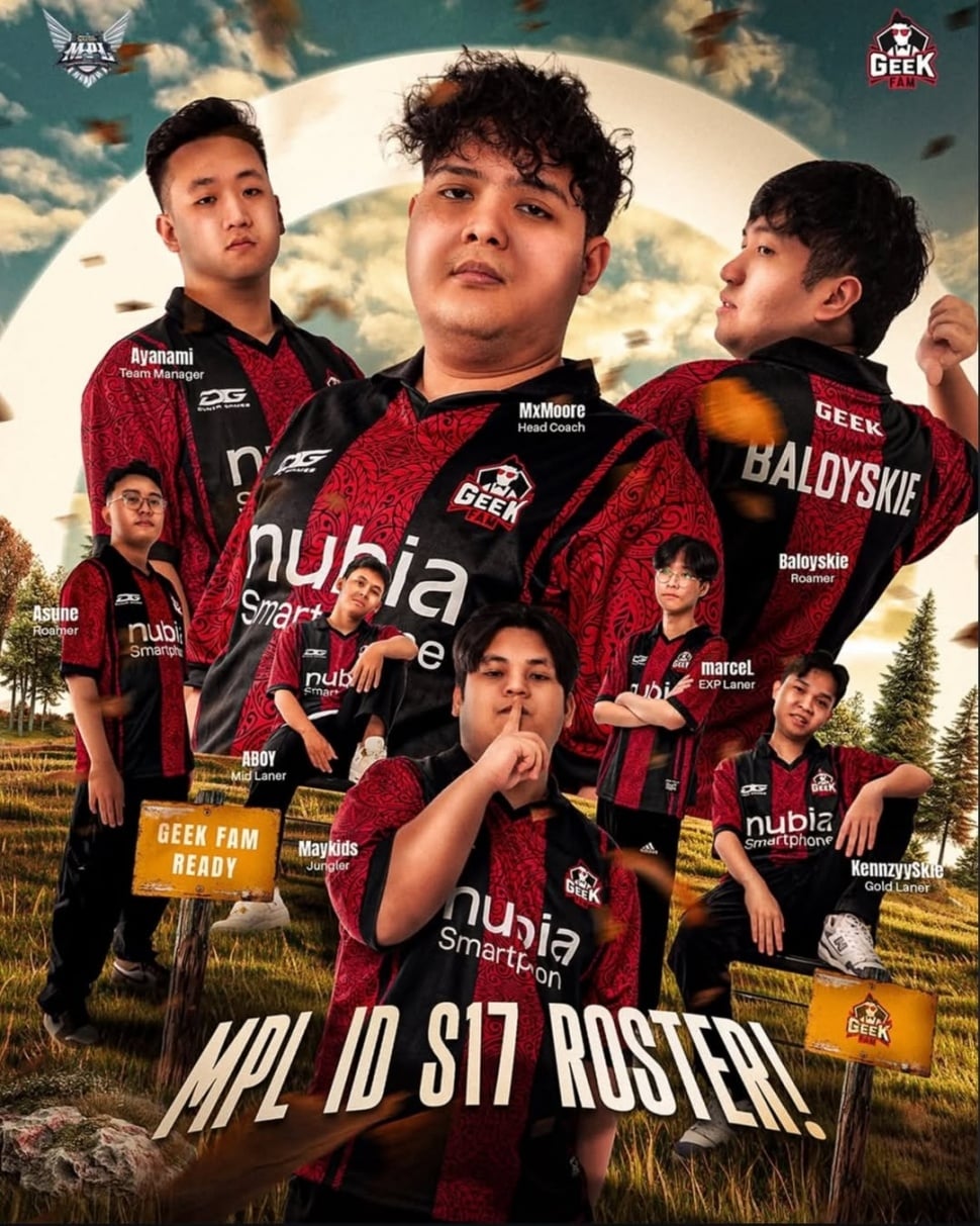 Roster Geek Fam di MPL ID Season 17. (Instagram)