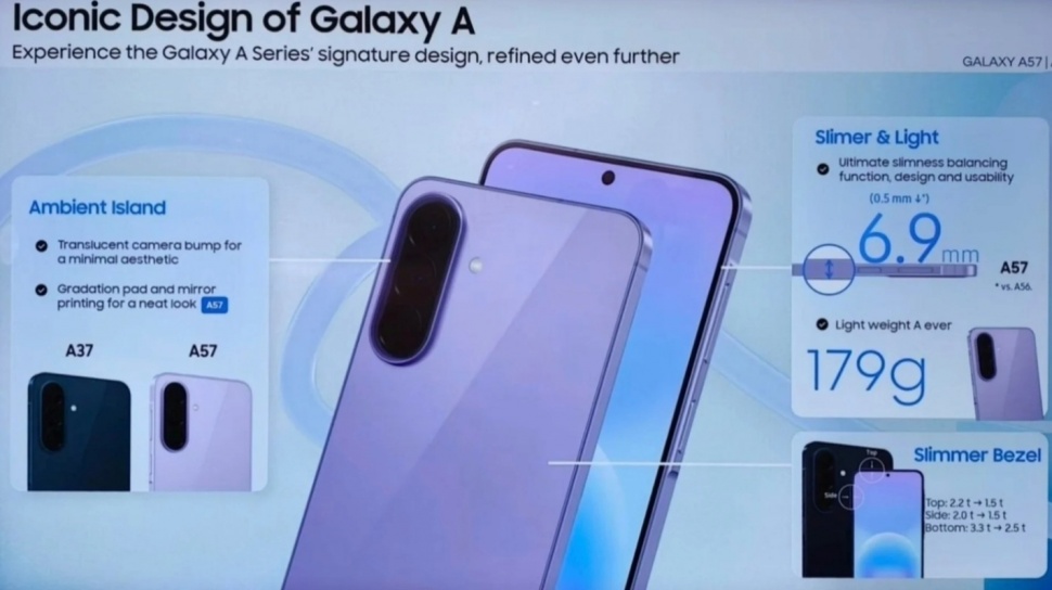 Poster Samsung Galaxy A57. (X @Alfaturk16)