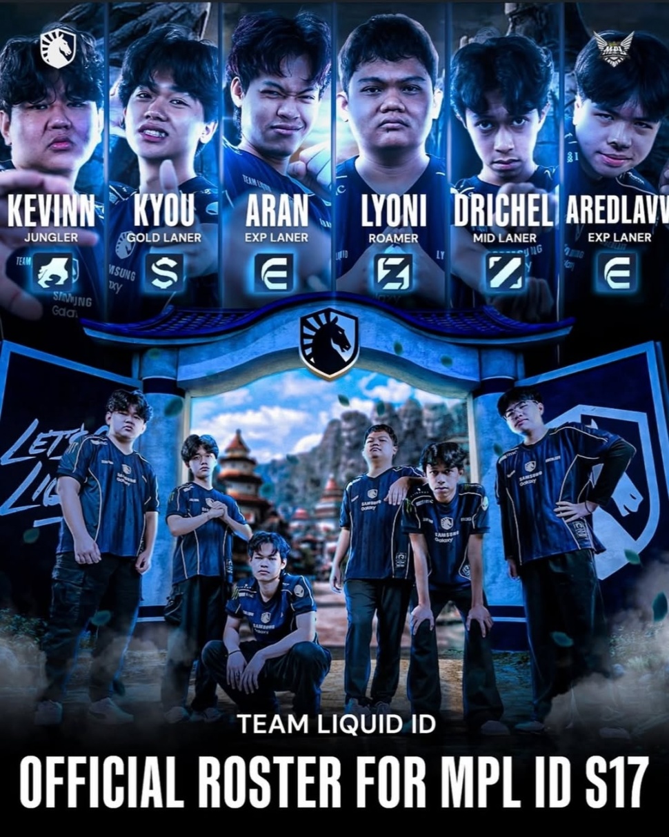Roster Team Liquid ID di MPL ID Season 17. (Instagram)