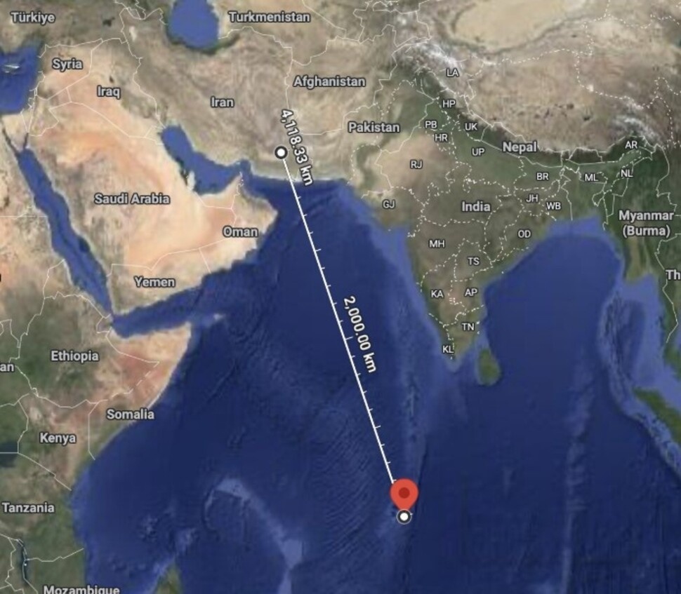 Serangan rudal Iran ke pangkalan militer gabungan AS-Inggris di Samudra Hindia memicu kekhawatiran baru tentang kemampuan jarak jauh rudal milik Teheran. [Tangkap layar X]