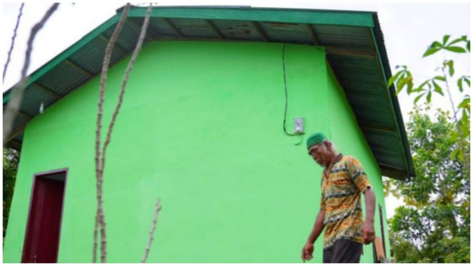 Rumah cat hijau TMMD. (Antara, Pendim Tarakan)