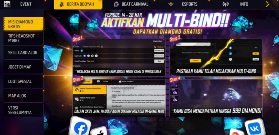 Event Diamond Gratis FF Max. (Suara.com/ Rezza Rachmanta)