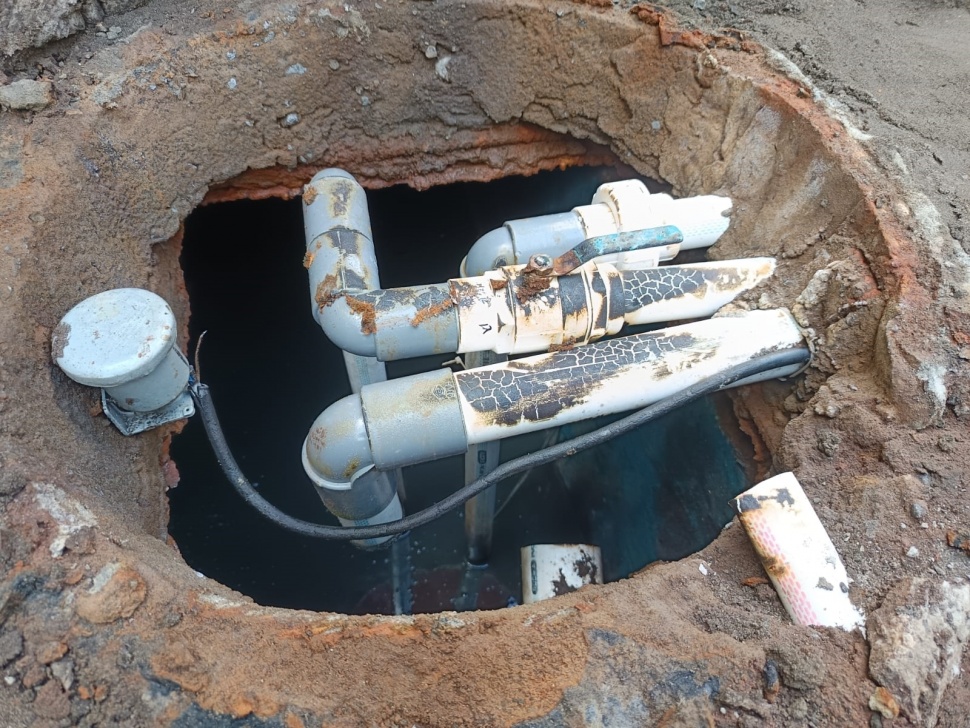 Instalasi saluran limbah di kawasan Teras Malioboro 1 meledak pada Senin (30/3/2026) pagi. (Dok: Polresta Yogyakarta).