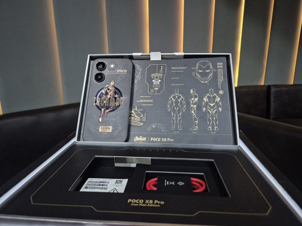 Peluncuran Poco X8 Pro Iron Man Edition di Jakarta, Kamis (2/4/2026). [Suara.com/Dythia]