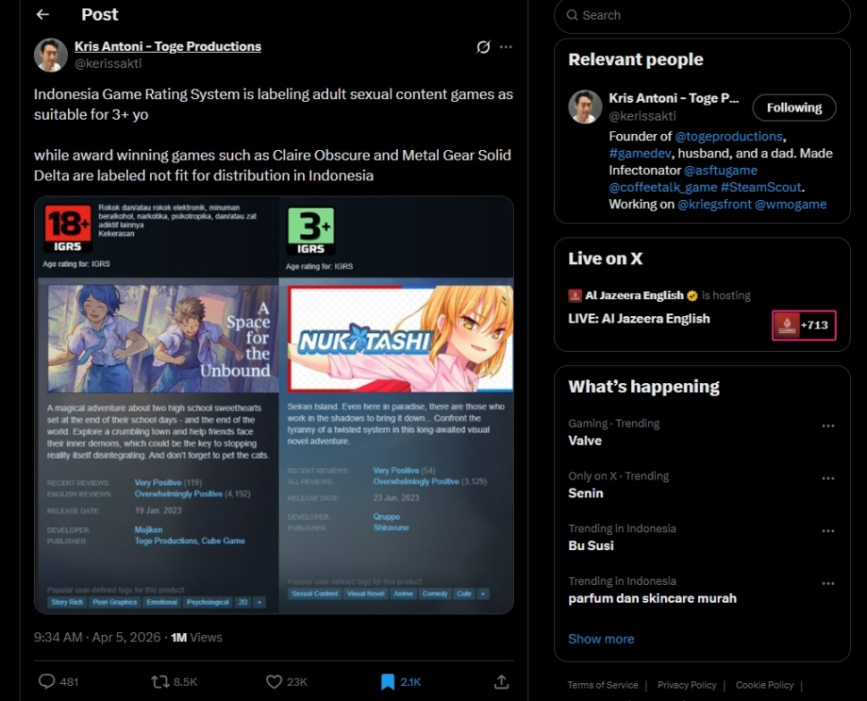 IGRS viral di X. (X)