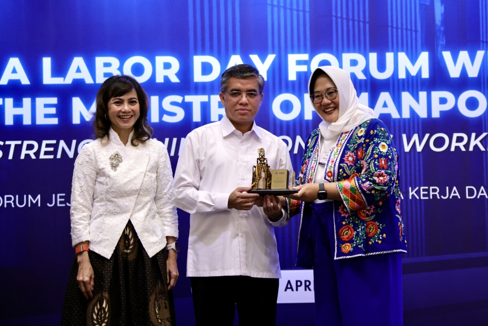 Forum Jejaring Kemitraan Penempatan Tenaga Kerja Dalam Negeri bersama Kamar Dagang Amerika di Indonesia (American Chamber of Commerce in Indonesia/AmCham) dan Firma Hukum SSEK di Jakarta, Selasa, (7/4/2026). (Dok: Kemnaker)