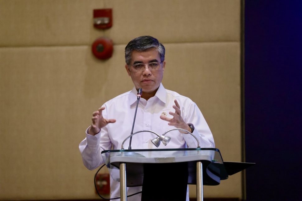 Menteri Ketenagakerjaan, Yassierli dalam Forum Jejaring Kemitraan Penempatan Tenaga Kerja Dalam Negeri bersama Kamar Dagang Amerika di Indonesia (American Chamber of Commerce in Indonesia/AmCham) dan Firma Hukum SSEK di Jakarta, Selasa, (7/4/2026). (Dok: Kemnaker)