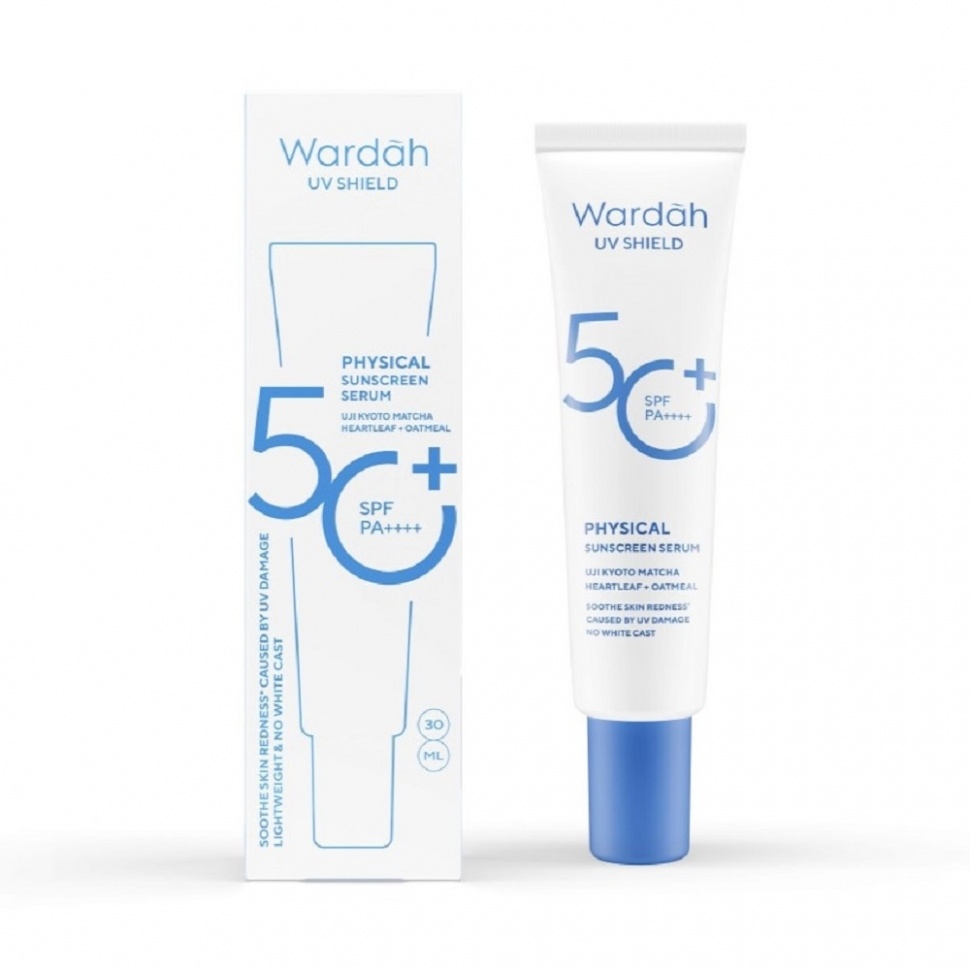 Wardah UV Shield Physical Sunscreen Serum SPF 50+ PA++++ (Wardah)