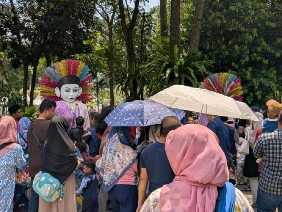 Lebaran Betawi 2026 di Lapangan Banteng. (Suara.com/Adiyoga)