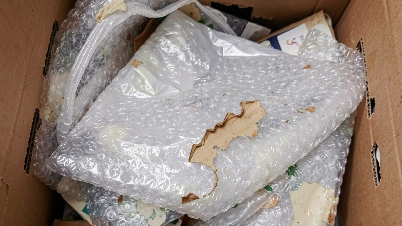 Ilustrasi sampah bubble wrap kemasan dari belanja online (Freepik)
