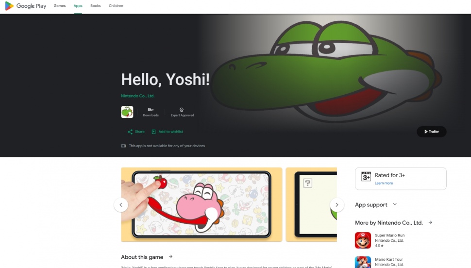 Game Yoshi di Android. (Play Store)