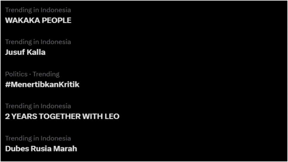 Jusuf Kalla trending di X pada 19 April 2026. (X)
