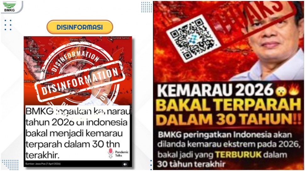 Hoaks Kabar Kemarau 2026 di Indonesia Jadi Terparah dan Terburuk dalam 30 Tahun. (BMKG, Komdigi)