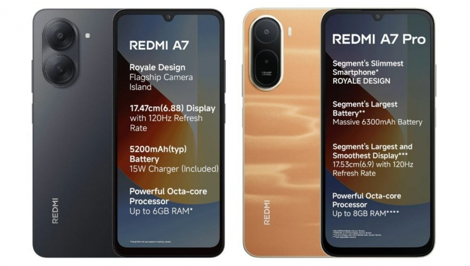 Redmi A7 4G dan Redmi A7 Pro. (Redmi)