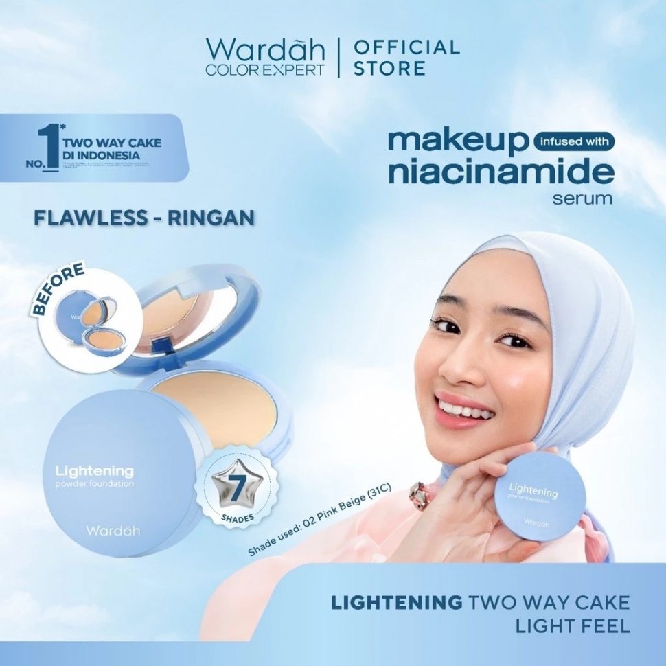 Wardah Lightening Two Way Cake Light Feel (Shopee)