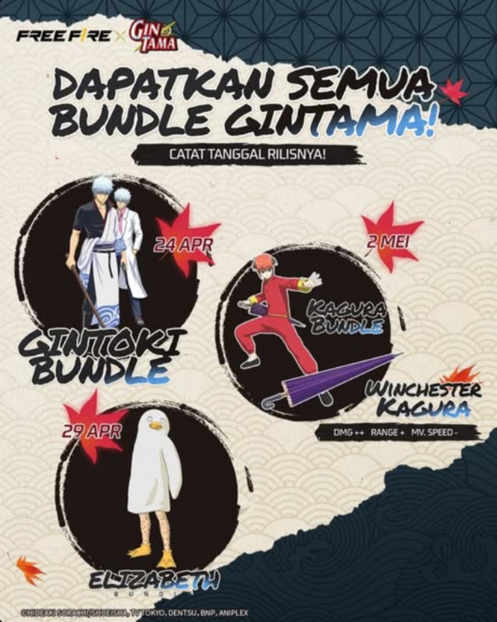 Bundle Gintama (Instagram/freefirebgid)