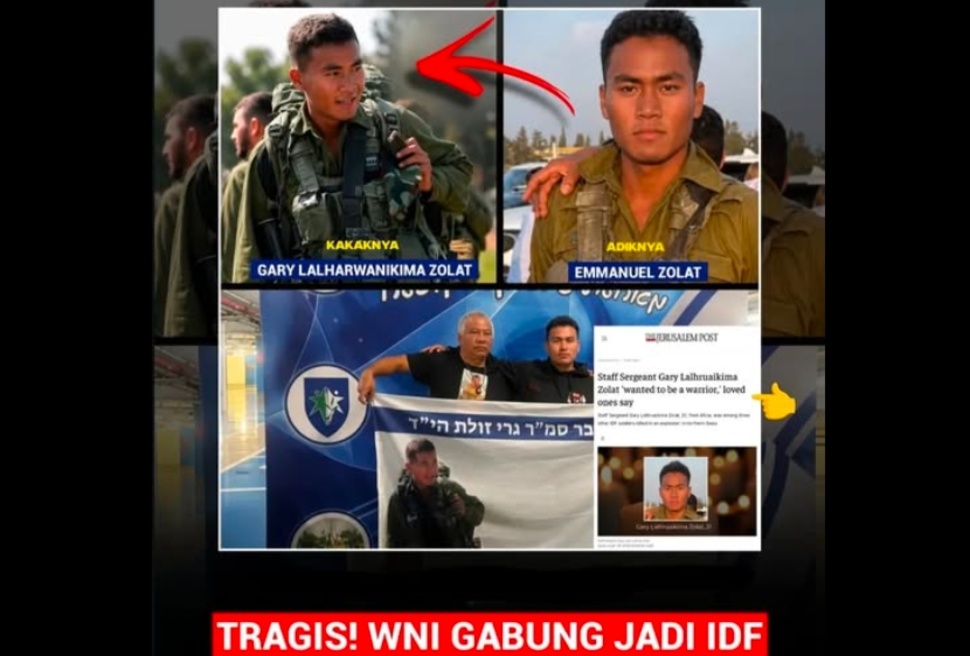 Cek Fakta: Kakak Adik dari Indonesia Disebut Gabung Jadi Tentara Israel, Benarkah? [Istimewa]