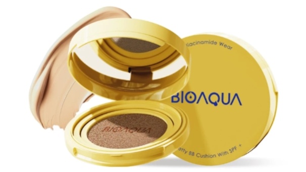 BIOAQUA Niacinamide Wear Pretty BB Cushion With SPF Natural (shopee)