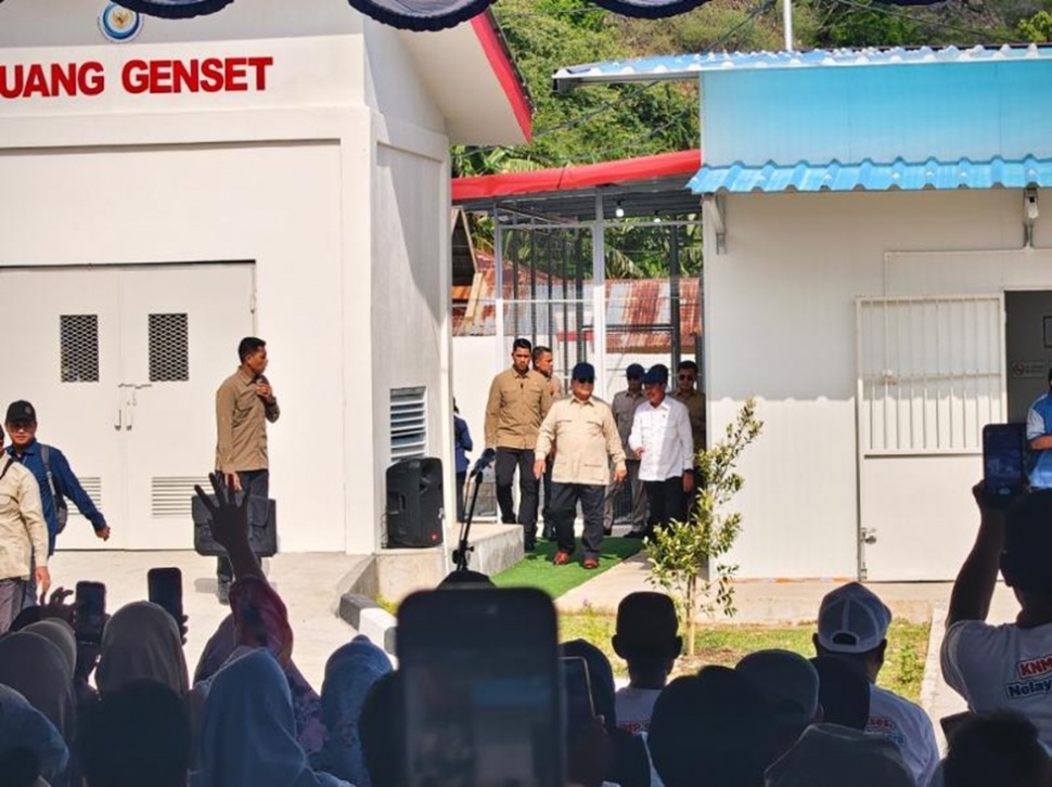 Prabowo Tiba di Gorontalo, Tinjau Kampung Nelayan Leato Selatan. (Suara.com/Novian)