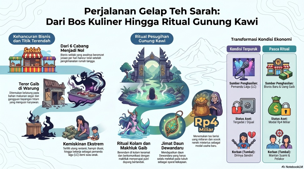 Perjalanan Pesugihan Gunung Kawi Teh Sarah. (AI)