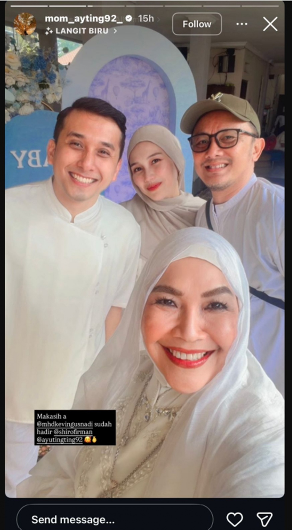 Kevin Gusnadi Sudah Masuk Lingkar Keluarga Ayu Ting Ting, Dipanggil Aa oleh Umi Kalsum [Instagram]