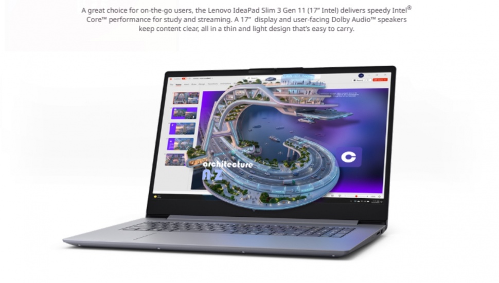 Lenovo IdeaPad Slim 3i 17IWC11. (Lenovo)