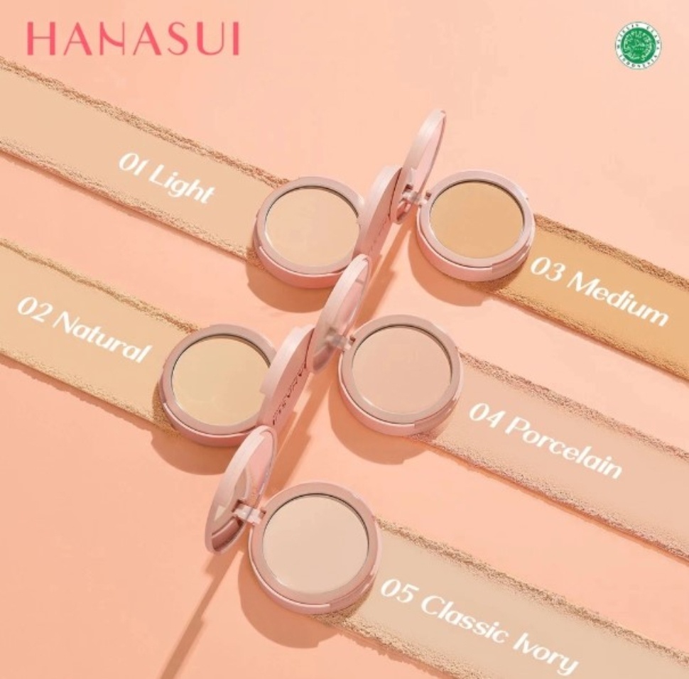 Shade bedak padat Hanasui Perfect Fit Powder Foundation