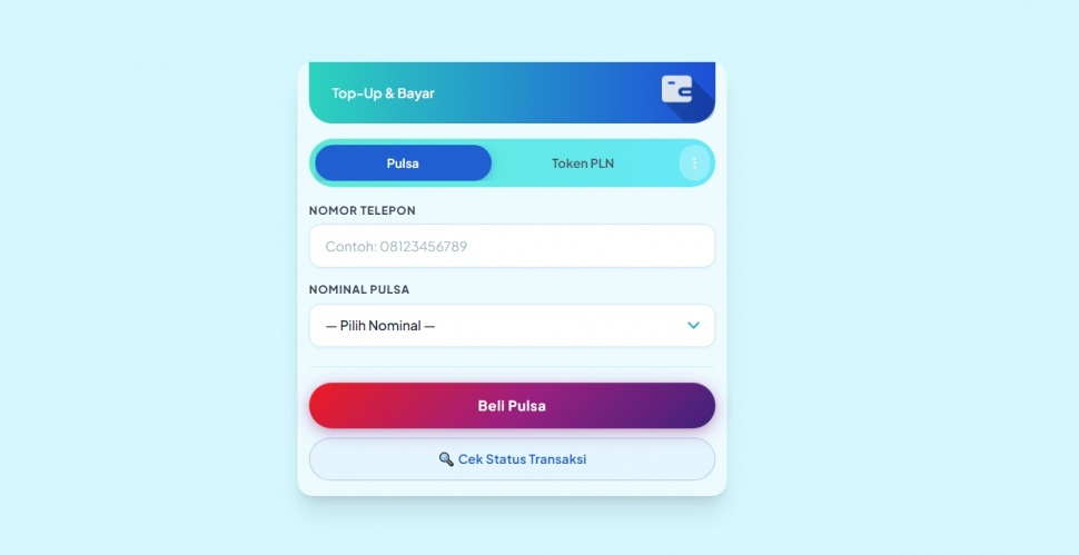 Tutorial isi token listrik di Topup Suara [Screenshot Topup Suara.com]