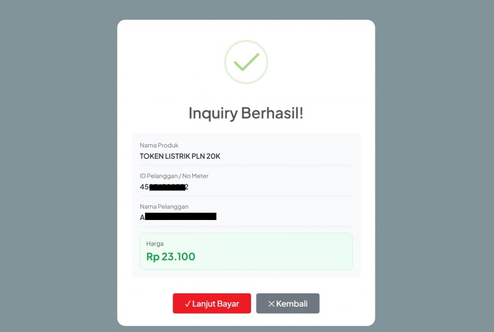 Tutorial isi token listrik di Topup Suara [Screenshot Topup Suara.com]