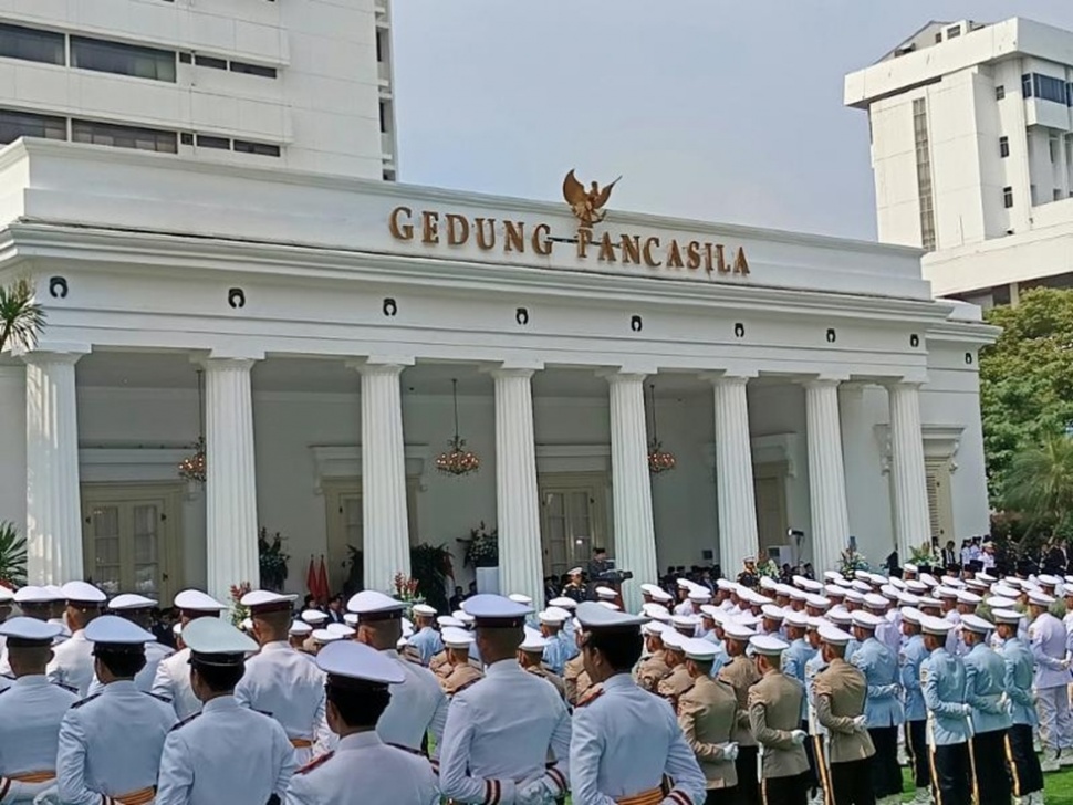 Upacara Peringatan Hari Kelahiran Pancasila di Gedung Pancasila. (Suara.com/Novian))