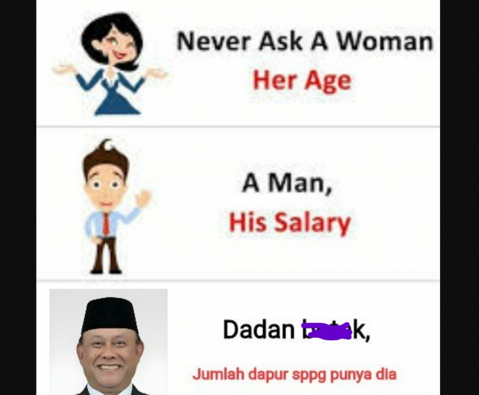 Meme Dadan BGN viral di media sosial. (X @kementerianmeme)