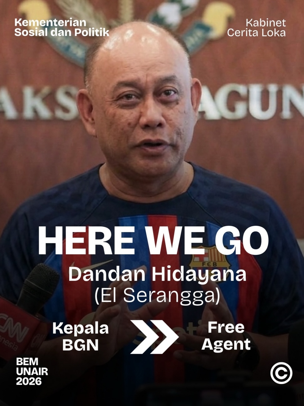 Meme Dadan BGN viral di media sosial. (Instagram @sospolbemunair)