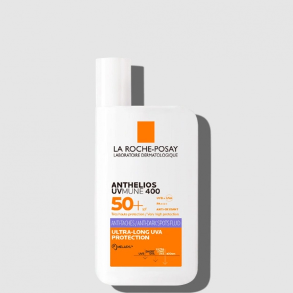 La Roche-Posay Anthelios UVMune 400 Anti-Dark Spots Fluid SPF50+ PA++++ (dok. La Roche-Posay)