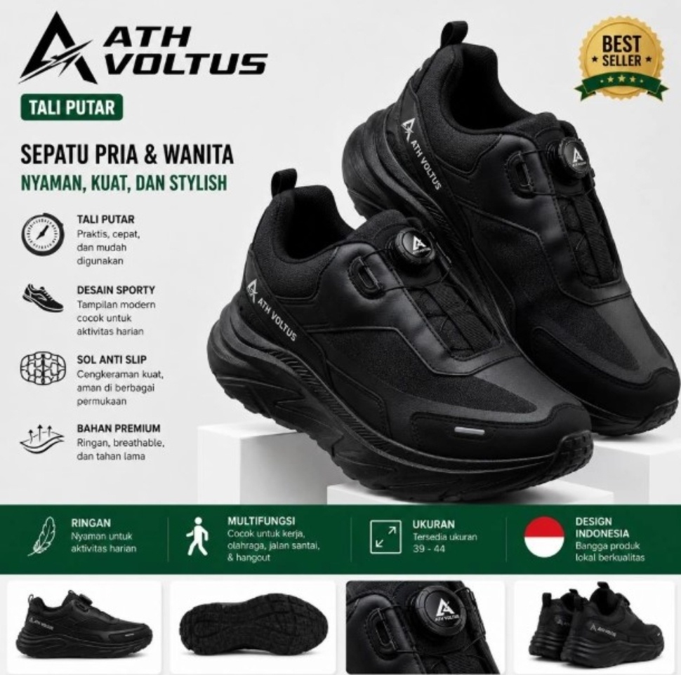 Sepatu ATH Voltus Black