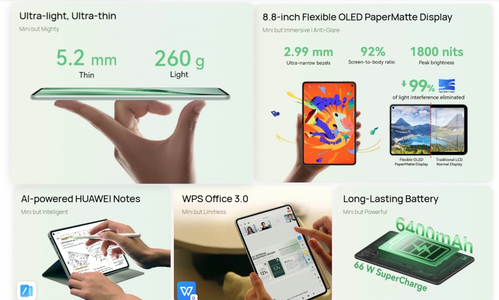 Kelebihan dan Kekurangan Huawei MatePad Mini. (Huawei)