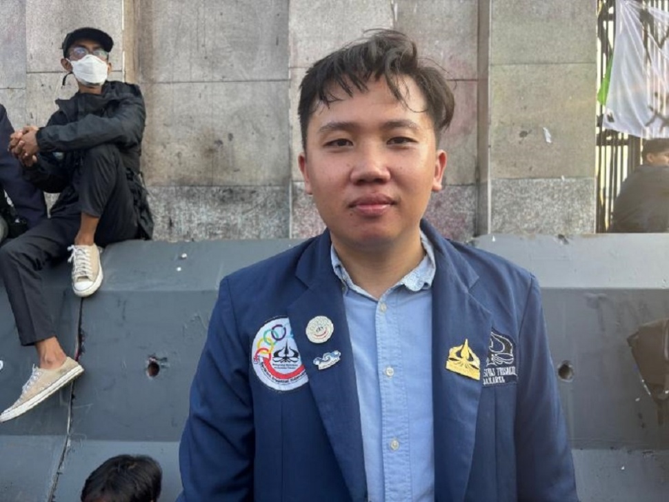 Wakil Presiden Mahasiswa Trisakti, Muhammad Putra. (Suara.com/Faqih Fathurrahman)