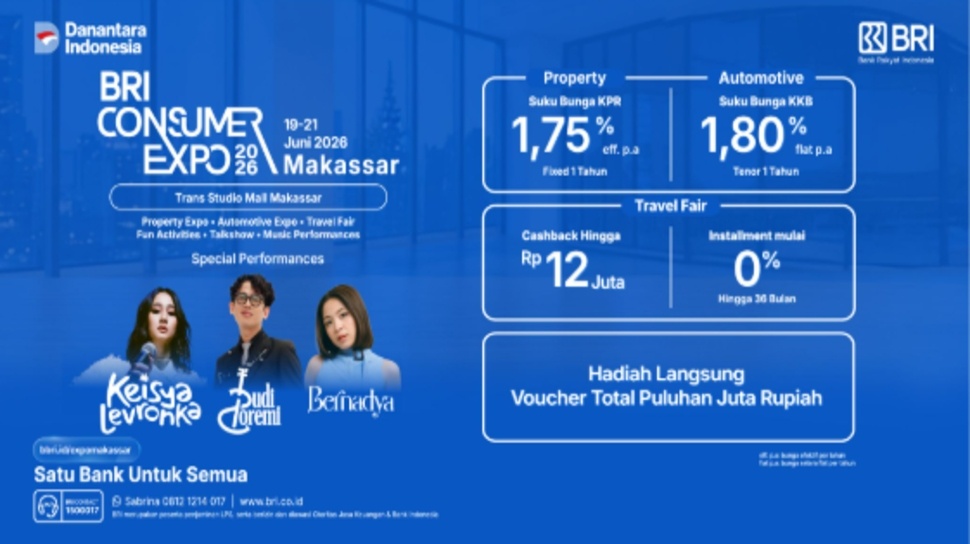 BRI Consumer Expo 2026, 19 - 21 Juni di Makasar. (Dok: BRI)