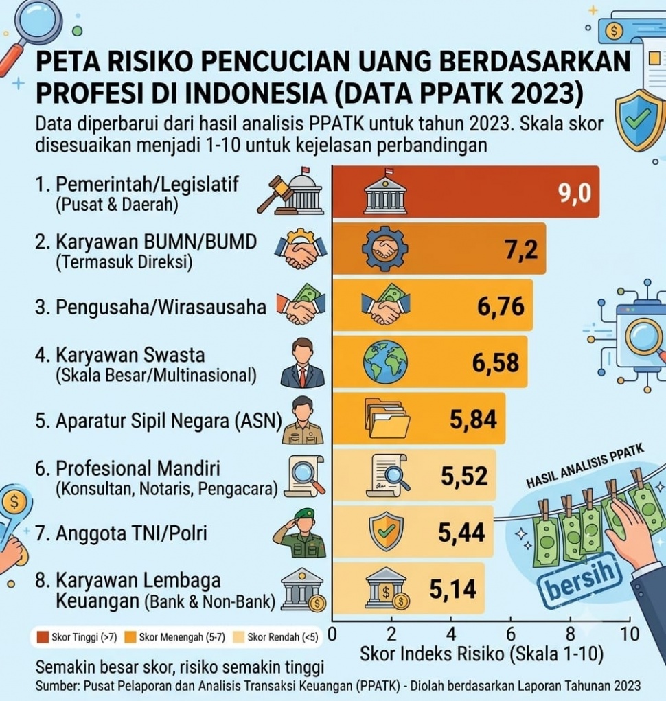 Pencucuian uang. Foto Suara.com/AI
